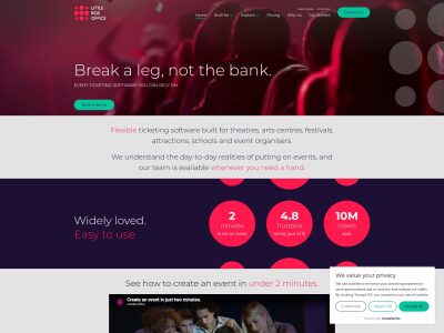 Ticketing Software for Theatres, Arts Centres, Festivals and More | Little Box Office