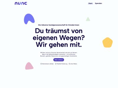 Nunc – Die Sozialgenossenschaft für Gründer:innen