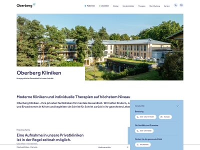 Oberberg Kliniken – Privatkliniken für seelische Gesundheit | Oberberg Kliniken