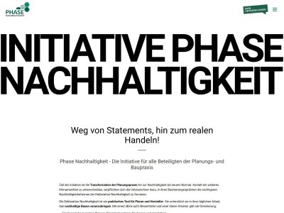 Phase Nachhaltigkeit | Nachhaltigkeit als neues Normal