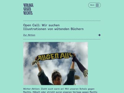 Verlage gegen Rechts · Bücher die wissen wo sie stehen