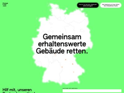 Orange Liste · Gemeinsam erhaltenswerte Häuser retten