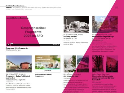 Architektur Forum Ostschweiz / Aktuell
