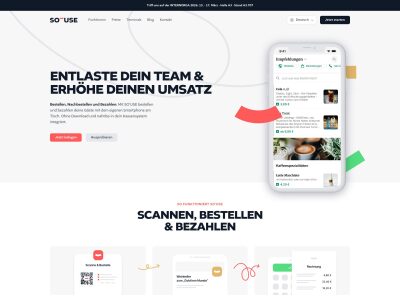 SO'USE: Digitales Bestell- & Bezahlsystem mit Kassenintegration