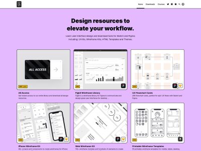 UI/UX Assets - UI Kits and Wireframe Kits for Sketch and Figma, as well as HTML Templates and Themes to boost your work.